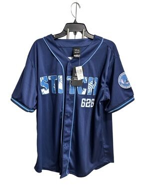 Disney Navy and Light Blue BoxLunch Baseball Jersey